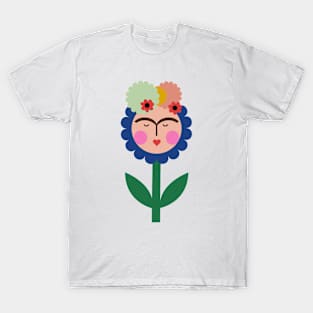 Flower Frida kahlo mexican feminist painter viva la vida T-Shirt